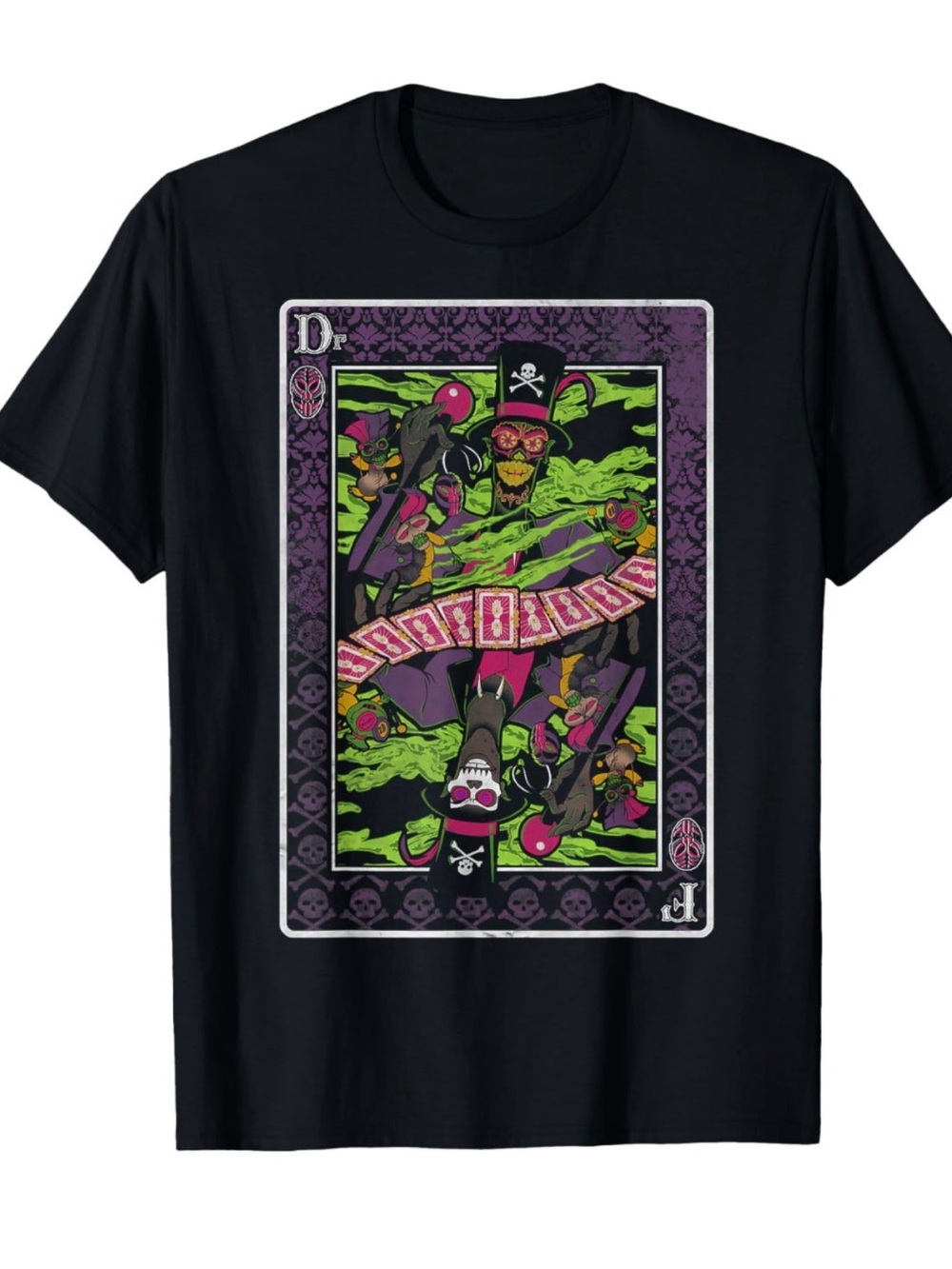 Disney Villains Men’s Big & Tall 3XLT Dr. Facilier Playing Card Graphic Tee
